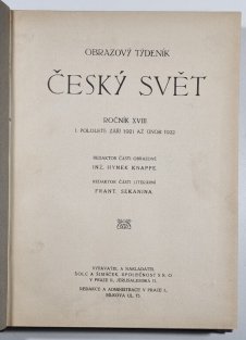 Český svět - ročník XVIII. (1921-22) - I.+II. pololetí