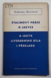 Stalinovy práce o jazyce a jazyk literárního díla i překladu - 