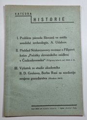 Katedra historie - Problém původu Slovanů, Překlad Nědorezovy recense o Filipově knize, Výňatek ze studie akademika B.D. Grekova - 