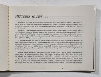 Historie 10 let strojírny první pětiletky n. p. Kunovice