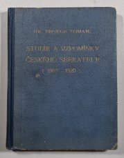 Studie a vzpomínky českého sběratele - 1907-1920