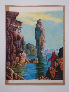 Milan Fibiger - Originál obálky knihy - Železný řetez