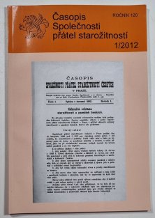 Časopis Společnosti přátel starožitností 1/2012