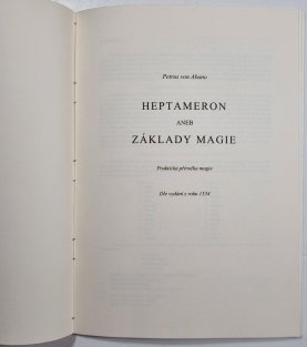 Heptameron aneb základy magie