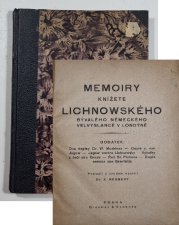 Memoiry knížete Lichnowského, bývalého německého velvyslance v Londýně - 
