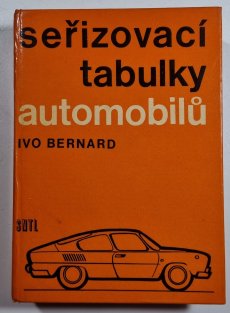 Seřizovací tabulky automobilů