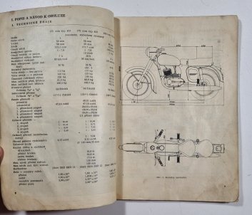 Technický popis a jízdní návod Čezeta 125ccm, 175ccm, 250ccm