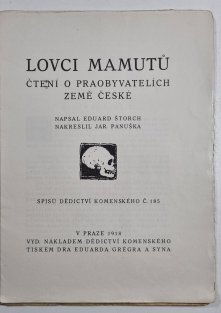 Lovci mamutů - Čtení o praobyvatelích země České