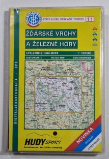 mapa - KČT 11 - Žďárské vrchy a Železné hory (cykloturistická mapa + průvodce)