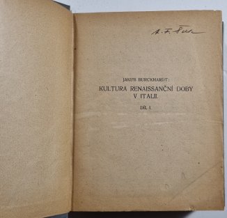 Kultura renaissanční doby v Itálii I. - II.