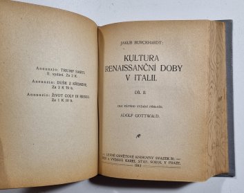 Kultura renaissanční doby v Itálii I. - II.