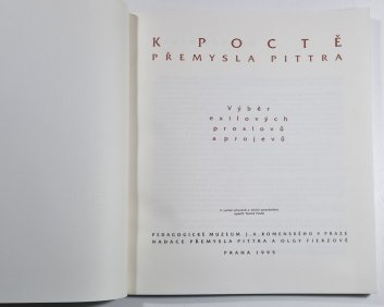 K poctě Přemysla Pittra