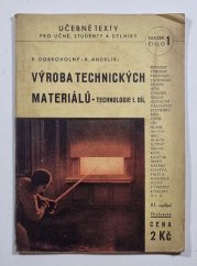 Výroba technických materiálů - Tecjnologie I. - Mechanická technologie 