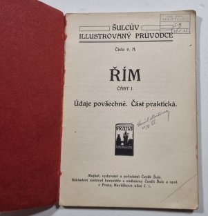 Řím, část I. - Šulcův illustrovaný průvodce IX. A. 