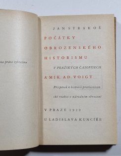 Počátky obrozenského historismu v pražských časopisech a Mik. Ad. Voigt