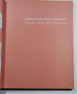 Experiment, řád, důvěrnost - ženské rastry Běly Kolářové