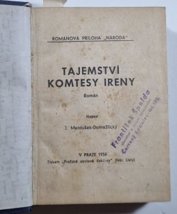 Tajemství komtesy Ireny / Sňatkový podvodník