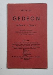 GEDEON č. 2/1932, ročník III. - Revue en miniature pro duchovní život přítomnosti a pro přátele Palestiny