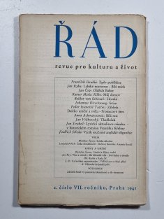 Řád - revue pro kulturu a život č.2/1941, VII. ročník