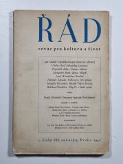 Řád - revue pro kulturu a život č.1/1941, VII. ročník - 