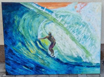 Vládce vln (olej na plátně 120x90cm)