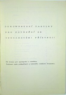 Dekompresní tabulky