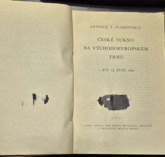 České sukno na východoevropském trhu v XVI. až XVIII. věku