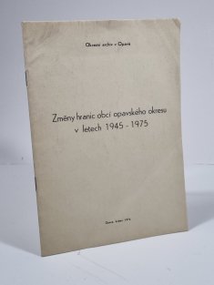 Změny hranic obcí opavského okresu v letech 1945-1975