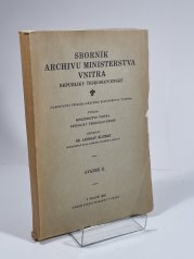 Sborník archivu Ministerstva vnitra Republiky československé - svazek II. - 