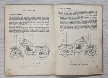 Motocykl Jawa 250 ccm typ 353/04, 350 ccm typ 354/04 - návod k obsluze