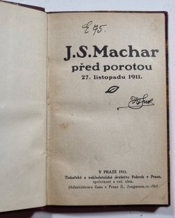 J.S. Machar před porotou 27. listopadu 1911