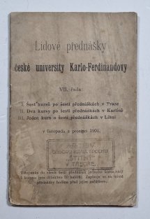 Lidové přednášky české university Karlo-Ferdinandovy VII. řada