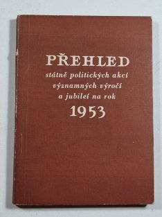 Přehled státně politických akcí, významných výročí a jubileí na rok 1953