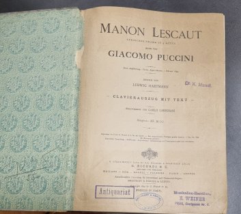 Manon Lescaut - Lyrisches drama in 4 acten (Clavierauszug mit tex)