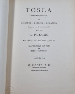 Tosca - musikdrama in drei acten