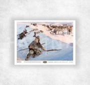 Zdeněk BURIAN - Magdalénští lovci sobů - zimní scéna (1958) - A4 - 