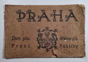 Praha - Osm původních dřevorytů Františka Koblihy - 