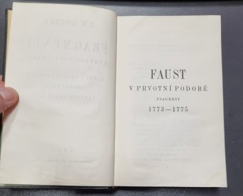 Fragmenty a improvisace z mládí / Dramata prosou z mládí / Utrpení mladého Werthera