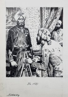 Originál ilustrace - Zdeněk Burian - NOBODY (R. Kraft)