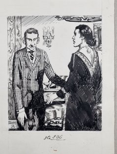 Originál ilustrace - Zdeněk Burian - NOBODY (R. Kraft)