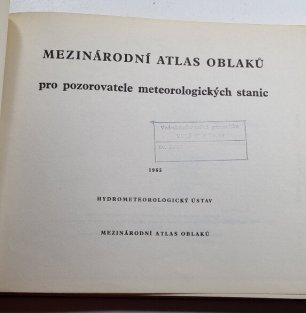Mezinárodní atlas oblaků pro pozorovatele meteorologických stanic