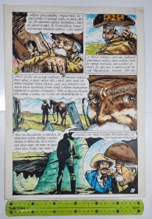 Štěpánek - originál kresby - Bezhlavý jezdec (str.61) - KOMETA 