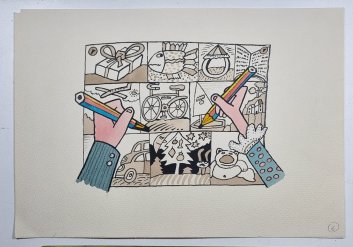 Originál ilustrace - Petr Poš  č. 6