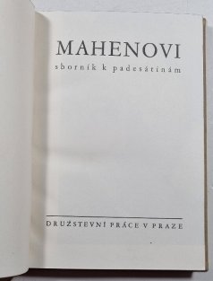 Mahenovi - sborník k padesátinám