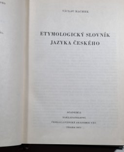 Etymologický slovník jazyka českého