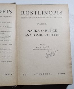 Rostlinopis II. - Nauka o buňce, anatomie rostlin