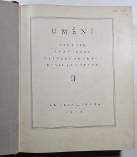 Umění - sborník pro českou výtvarnou práci sv. II. sešit 1/1928