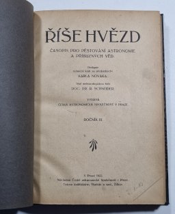 Říše hvězd 1-10/1922, ročník III.