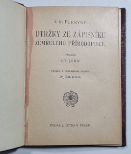Útržky ze zápisníku zemřelého přírodovědce
