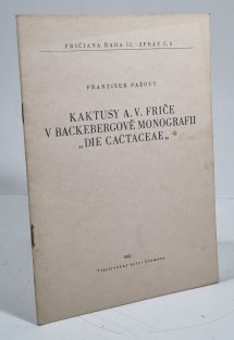 Kaktusy A.V. Friče v Backebergově monografii 